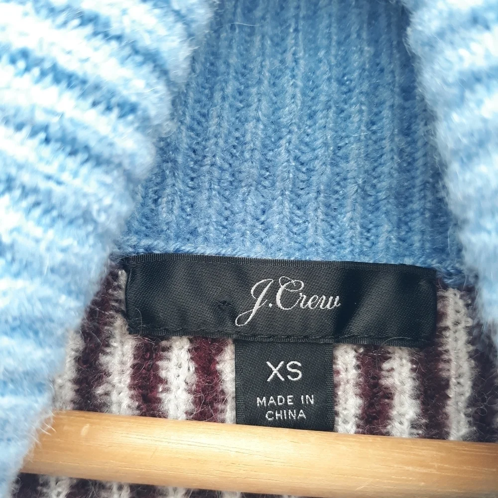 J. Crew Argyle Soft Yarn Wool Blend Oversize  Sweater